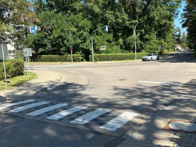 Intersection of Arkansas Strasse and Montana Strasse at Patch Barracks in Stuttgart.